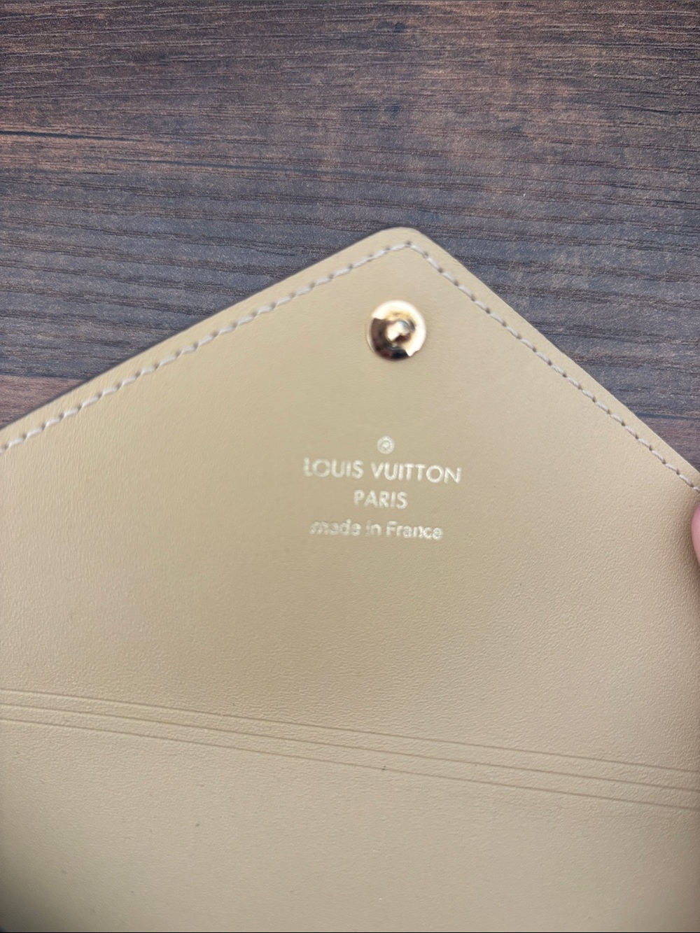 Louis Vuitton Tan Monogram Envelope Clutch with White LV Print - Picture 2 of 4